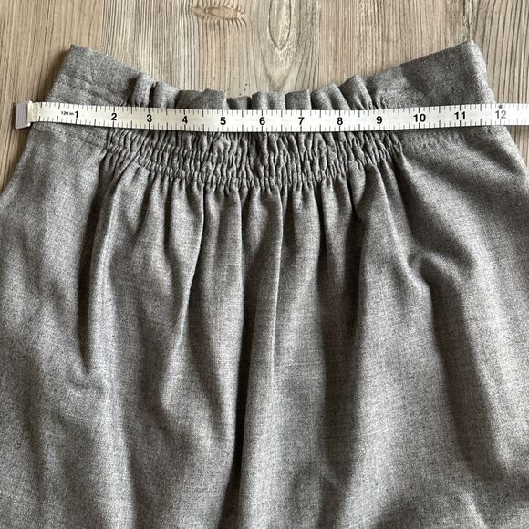 J. Crew Womens Wool Skirt Size 6 Gray Front Pockets Elastic Waist Skirt #463336 - Picture 3 of 6